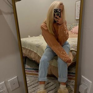 ZARA (europe) rose pearl sweatshirt